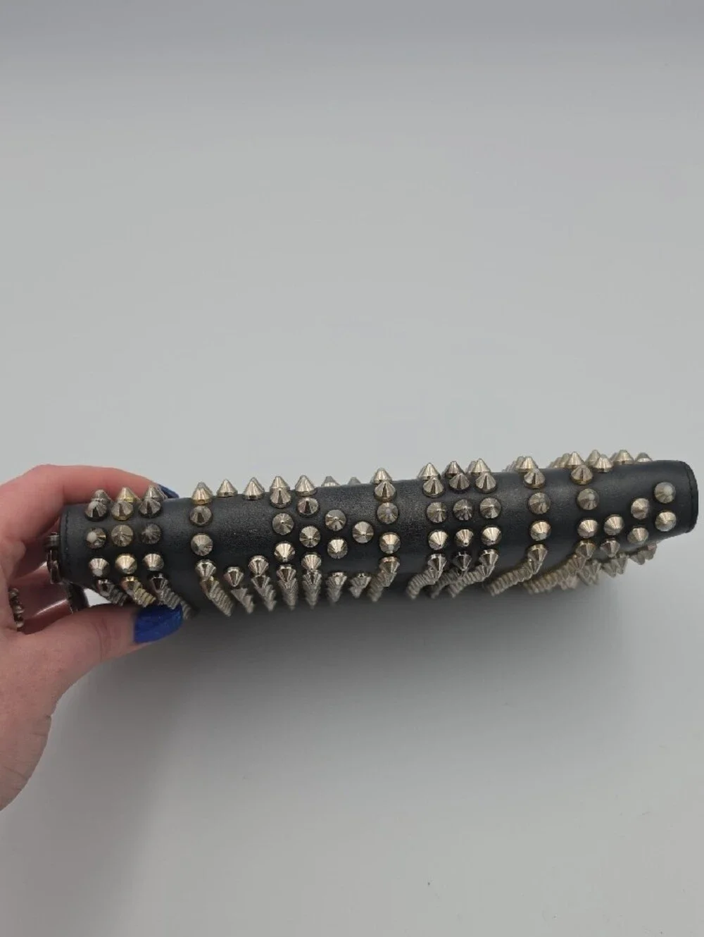 Christian Louboutin Black Studded Gold/Silver/Gun Metal Zip Long Wallet (EUC)✨️